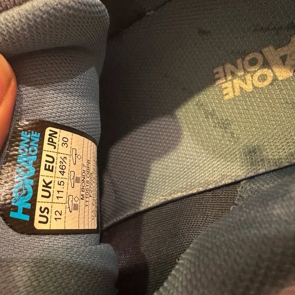 Hoka Bondi 7 Navy, Blue, White Men’s Athletic Shoe, 12 - Picture 6 of 10